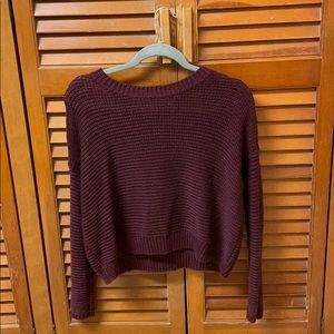 Cute maroon cropped sweater